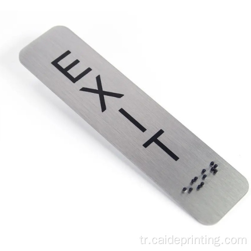 Bina için yol bulma tabelası braille işareti çıkış